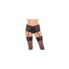 Shorty noir résille ouvert porte-jarretelles 